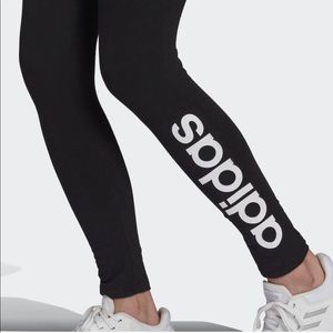 Adidas Women's High-Waisted Logo Leggings - Black size medium